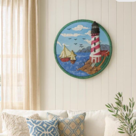 Seaside Retreat – Bradford Exchange Keepers of the Shore 3D Wall Art – 11.5" - Picture 1 of 16